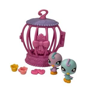 LPS Littlest Pet Shop Portable Pets Birds #930 #931 Birdcage Playset 2007